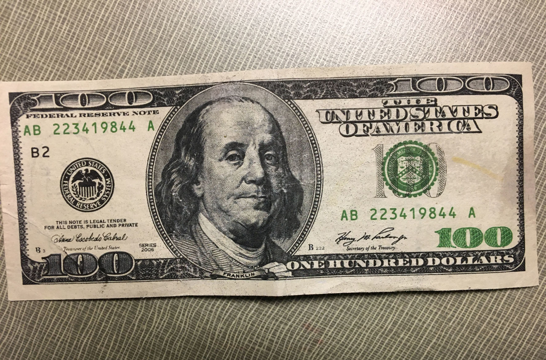 Counterfeit bills